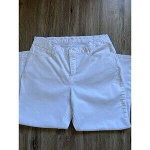 Anthropologie GOOD AMERICAN GOOD LEG STRAIGHT WHITE JEANS WOMENS SIZE 18